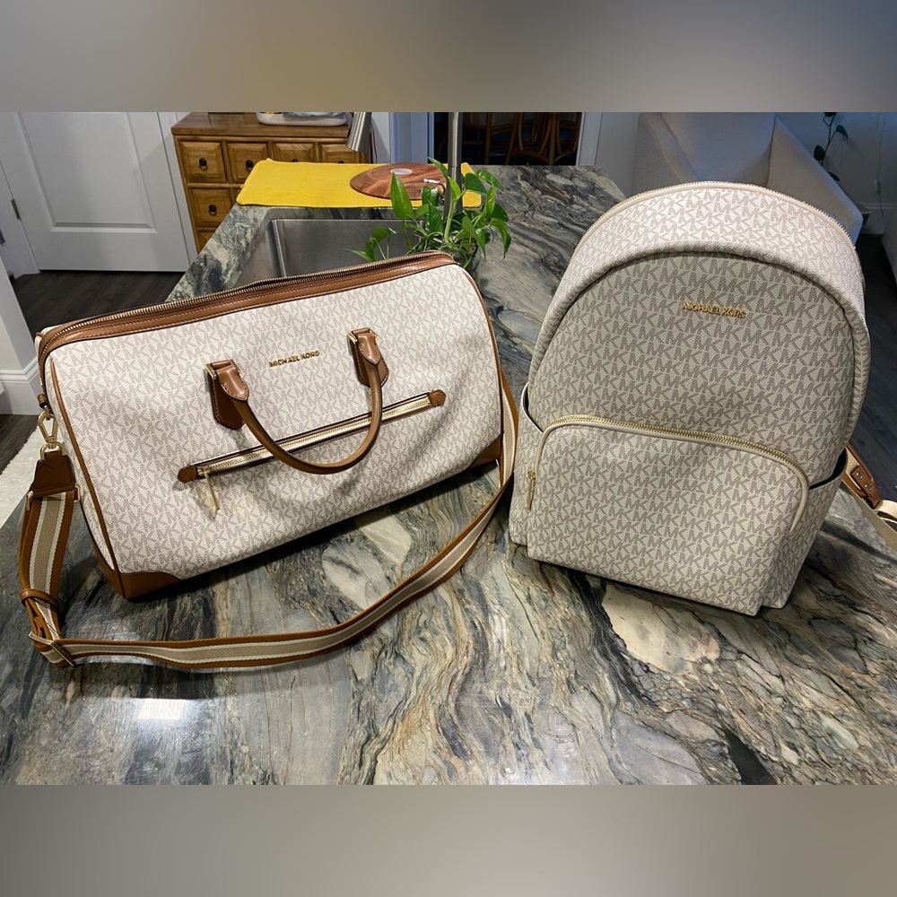 Michael Kors duffle bag and book bag